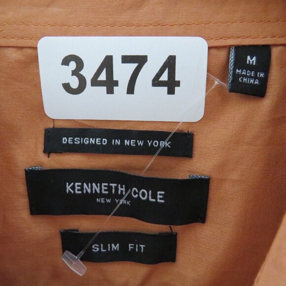 Kenneth Cole* Men's Short Sleeve Button Down Straight Hem Shirt~ Size Medium - Picture 3 of 13